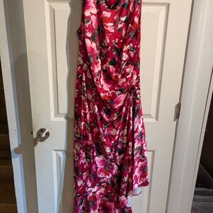 Floral Pink Sleeveless Dress
